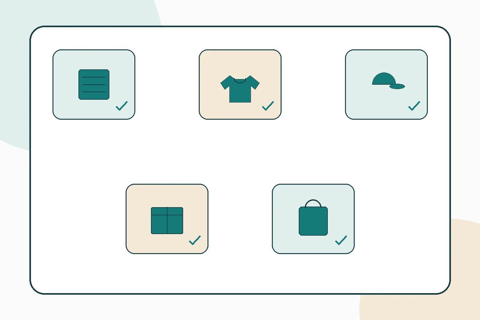 Customization approval map connecting product options to sample, evidence and packout decisions