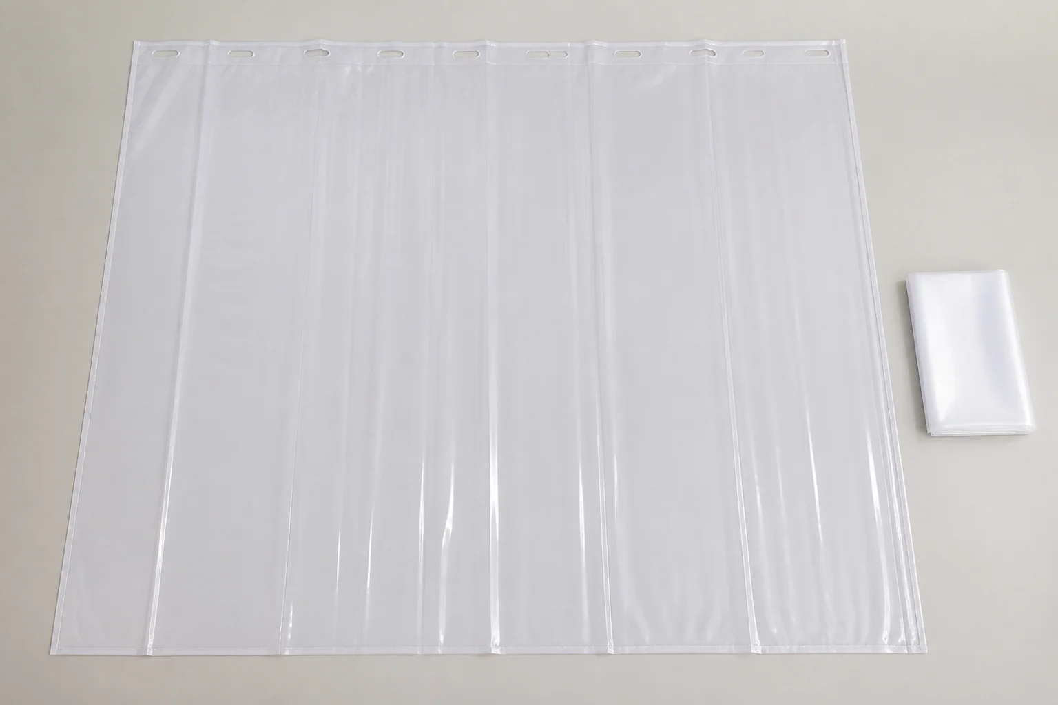 Whole open curtain and separate folded reference for evaluating pack-related change without cropping.